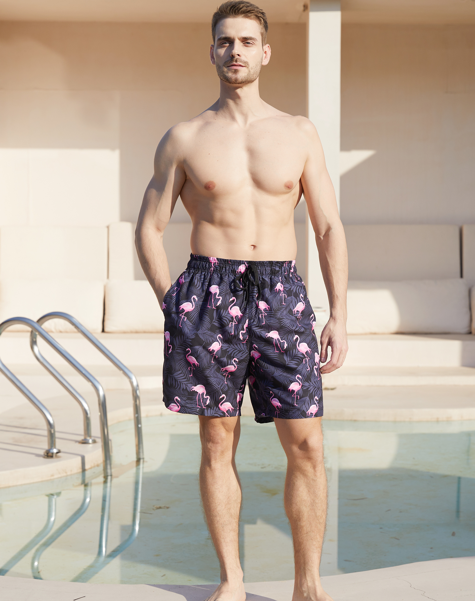 ALISISTER Mens Fourth of July Swim Trunks Compression Liner